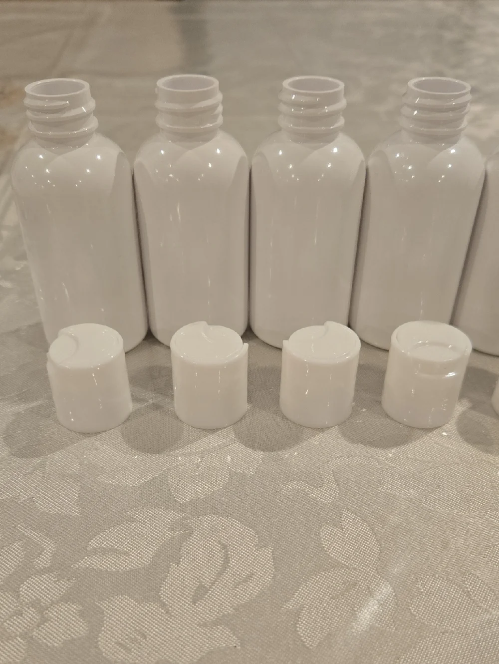 50 Travel Size Apothecary Bottles with Caps 2oz Each Empty